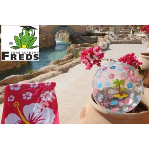 FREDS SWIM ACADEMY SUN & FUN SWIMTRAINER PIŁKA DO WODY DMUCHANA HIBISKUS 40 cm