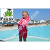 FREDS SWIM ACADEMY SUN & FUN RĘCZNIK HIBISKUS Z WELURU RÓŻOWY 70x140
