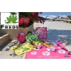 FREDS SWIM ACADEMY SUN & FUN RĘCZNIK HIBISKUS Z WELURU RÓŻOWY 70x140